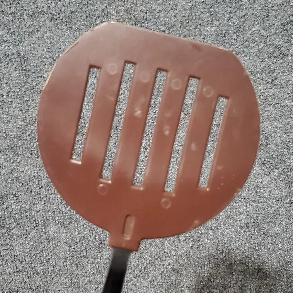 Vintage Ekco Spatula Brown And Tan Slotted Vegetable Logo Kitchen Utensil USA